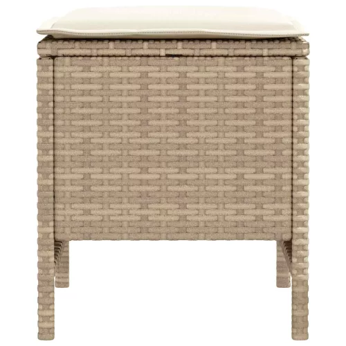  Kerti lábtartó 2 Darab Beige és krém 38 x 38 x 45 cm PE Rattan