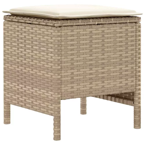  Kerti lábtartó 2 Darab Beige és krém 38 x 38 x 45 cm PE Rattan