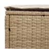  Kerti lábtartó 2 Darab Beige és krém 38 x 38 x 45 cm PE Rattan