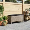  Kerti lábtartó Szürke és sötétszürke 80 x 38 x 45 cm PE Rattan
