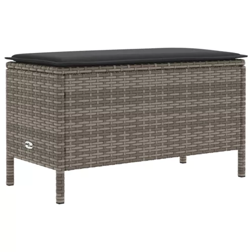  Kerti lábtartó Szürke és sötétszürke 80 x 38 x 45 cm PE Rattan