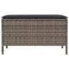  Kerti lábtartó Szürke és sötétszürke 80 x 38 x 45 cm PE Rattan