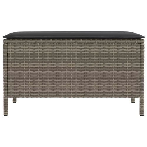  Kerti lábtartó Szürke és sötétszürke 80 x 38 x 45 cm PE Rattan