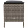  Kerti lábtartó Szürke és sötétszürke 80 x 38 x 45 cm PE Rattan
