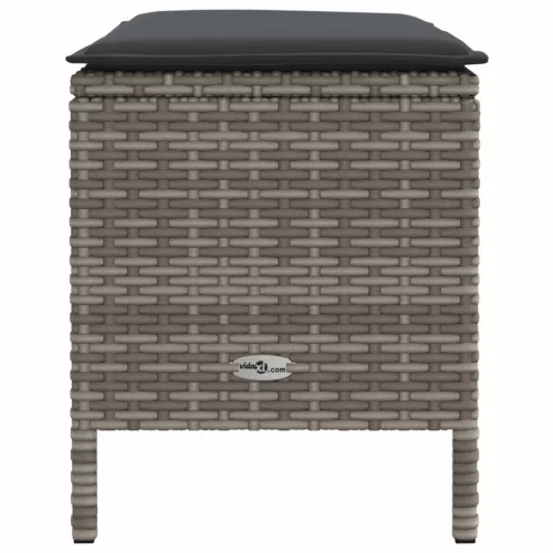  Kerti lábtartó Szürke és sötétszürke 80 x 38 x 45 cm PE Rattan