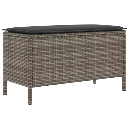  Kerti lábtartó Szürke és sötétszürke 80 x 38 x 45 cm PE Rattan
