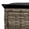  Kerti lábtartó Szürke és sötétszürke 80 x 38 x 45 cm PE Rattan