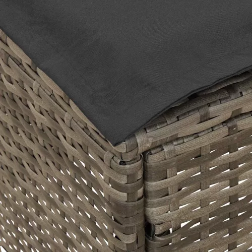  Kerti lábtartó Szürke és sötétszürke 80 x 38 x 45 cm PE Rattan