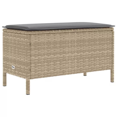  Kerti lábtartó Beige és Világosszürke 80 x 38 x 42 cm PE Rattan