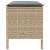  Kerti lábtartó Beige és Világosszürke 80 x 38 x 42 cm PE Rattan
