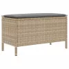  Kerti lábtartó Beige és Világosszürke 80 x 38 x 42 cm PE Rattan