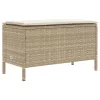  Kerti lábtartó párnával Beige és krém 80 x 38 x 42 cm PE Rattan