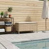  Kerti lábtartó párnával Beige és krém 80 x 38 x 42 cm PE Rattan
