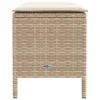  Kerti lábtartó párnával Beige és krém 80 x 38 x 42 cm PE Rattan