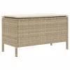  Kerti lábtartó párnával Beige és krém 80 x 38 x 42 cm PE Rattan