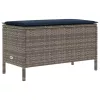  Kerti lábtartó Szürke és sötétkék 80 x 38 x 42 cm PE Rattan