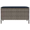  Kerti lábtartó Szürke és sötétkék 80 x 38 x 42 cm PE Rattan