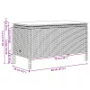  Kerti lábtartó Fekete és Türkiz 80 x 38 x 42 cm PE Rattan