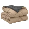  Teljes éves takaró Antracit és Taupe 220 x 135 cm Mikroszál