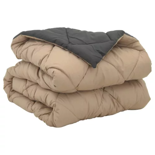 Teljes éves takaró Antracit és Taupe 220 x 155 cm Mikroszál