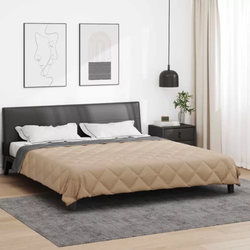  Teljes éves takaró Antracit és Taupe 220 x 200 cm Mikroszál