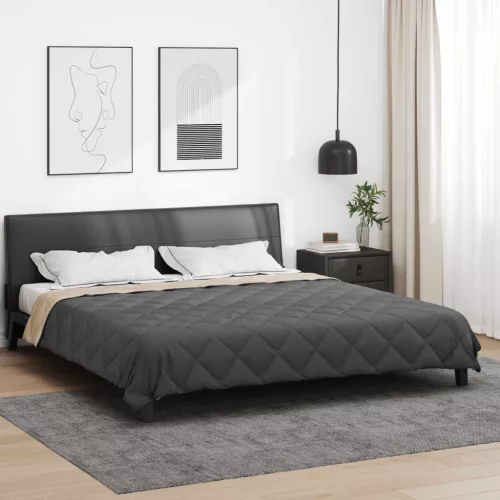  Teljes éves takaró Antracit és Taupe 220 x 260 cm Mikroszál