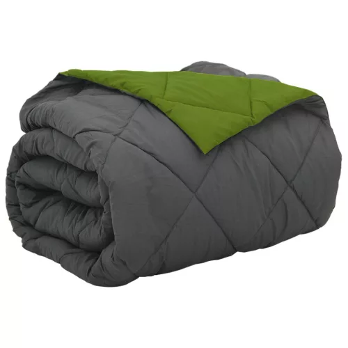  Teljes éves takaró Zöld és Antracit 240 x 200 cm Mikroszál
