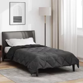    Teljes éves takaró Fekete és Antracit 200 x 135 cm Mikroszál
