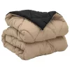  Teljes éves takaró Fekete és Taupe 200 x 155 cm Mikroszál