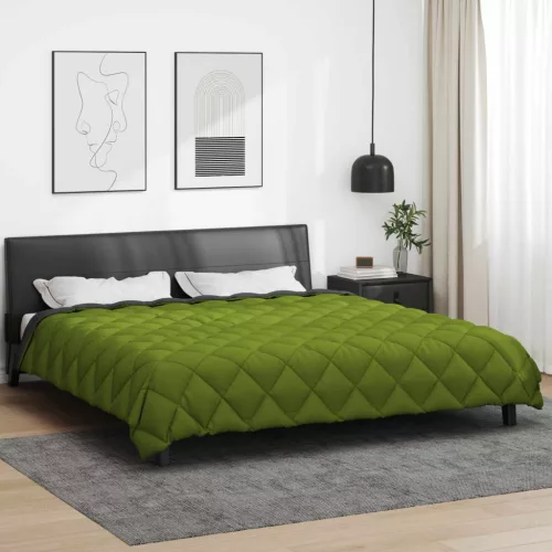  Téli takaró Zöld és Antracit 220 x 260 cm Mikroszál