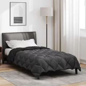  Téli takaró Fekete és Antracit 220 x 135 cm Mikroszál
