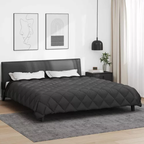  Téli takaró Fekete és Antracit 220 x 200 cm Mikroszál