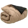  Téli takaró Fekete és Taupe 200 x 135 cm Mikroszál