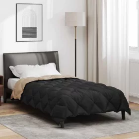  Téli takaró Fekete és Taupe 220 x 140 cm Mikroszál