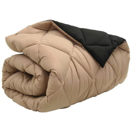  Téli takaró Fekete és Taupe 220 x 140 cm Mikroszál