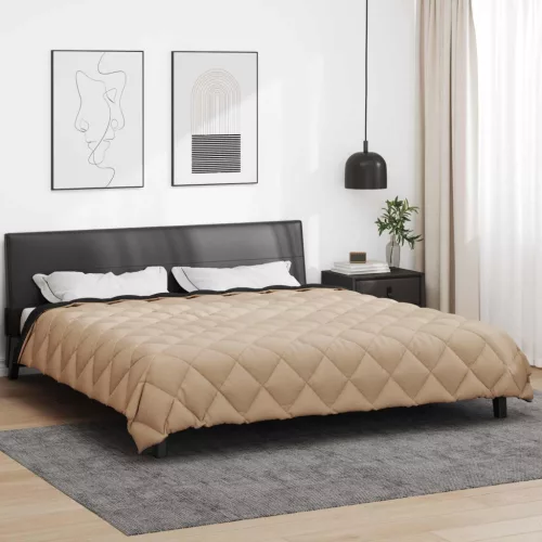  Téli takaró Fekete és Taupe 220 x 240 cm Mikroszál