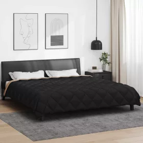 Téli takaró Fekete és Taupe 240 x 260 cm Mikroszál