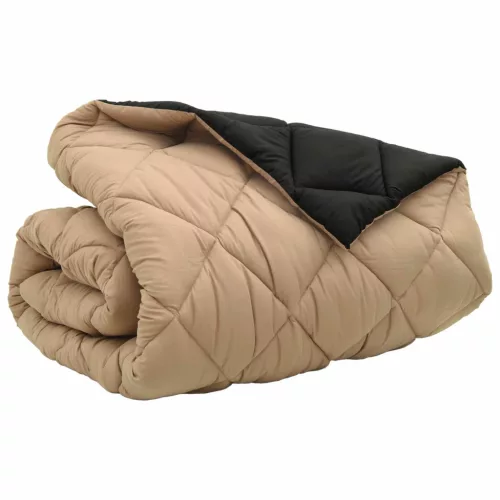  Téli takaró Fekete és Taupe 240 x 260 cm Mikroszál