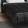  Teljes éves takaró Fekete 200 x 200 cm Satin és Mikroszálas