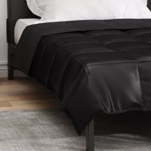  Teljes éves takaró Fekete 220 x 135 cm Satin és Mikroszálas