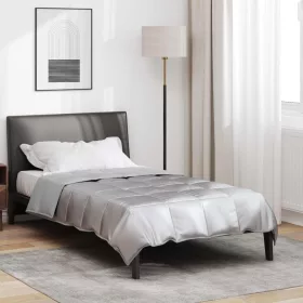    Teljes éves takaró Ezüst 220 x 140 cm Satin és Mikroszálas