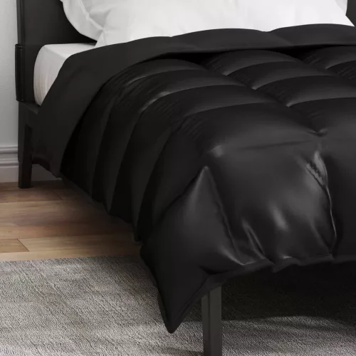  Téli takaró Fekete 200 x 155 cm Satin és Mikroszálas