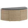  Kerti kanapé párnával 8 pcs Beige és Világosszürke polirattan
