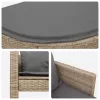  Kerti kanapé párnával 8 pcs Beige és Világosszürke polirattan