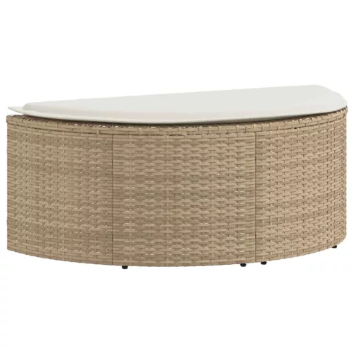  Kerti kanapé párnával 8 pcs Beige és Krémszínű polirattan