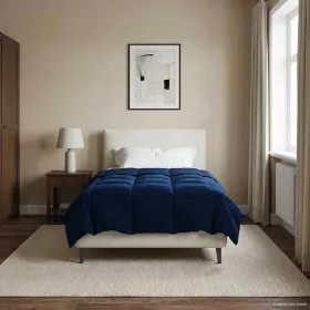    Nyári Takarmány Sövényes Sötét kék 140 x 200 cm Mikroszál