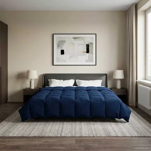  Nyári Takarmány Sövényes Sötét kék 200 x 240 cm Mikroszál