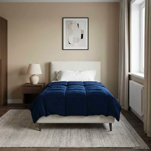 Nyári Takarmány Sövényes Sötét kék 135 x 220 cm Mikroszál