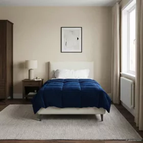    Nyári Takarmány Sövényes Sötét kék 155 x 220 cm Mikroszál