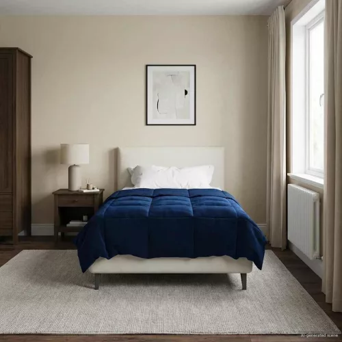  Nyári Takarmány Sövényes Sötét kék 155 x 220 cm Mikroszál